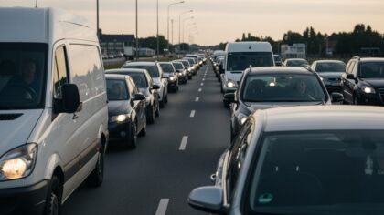 Ciągnik zablokował ruch na skrzyżowaniu Bonin – Cewlino